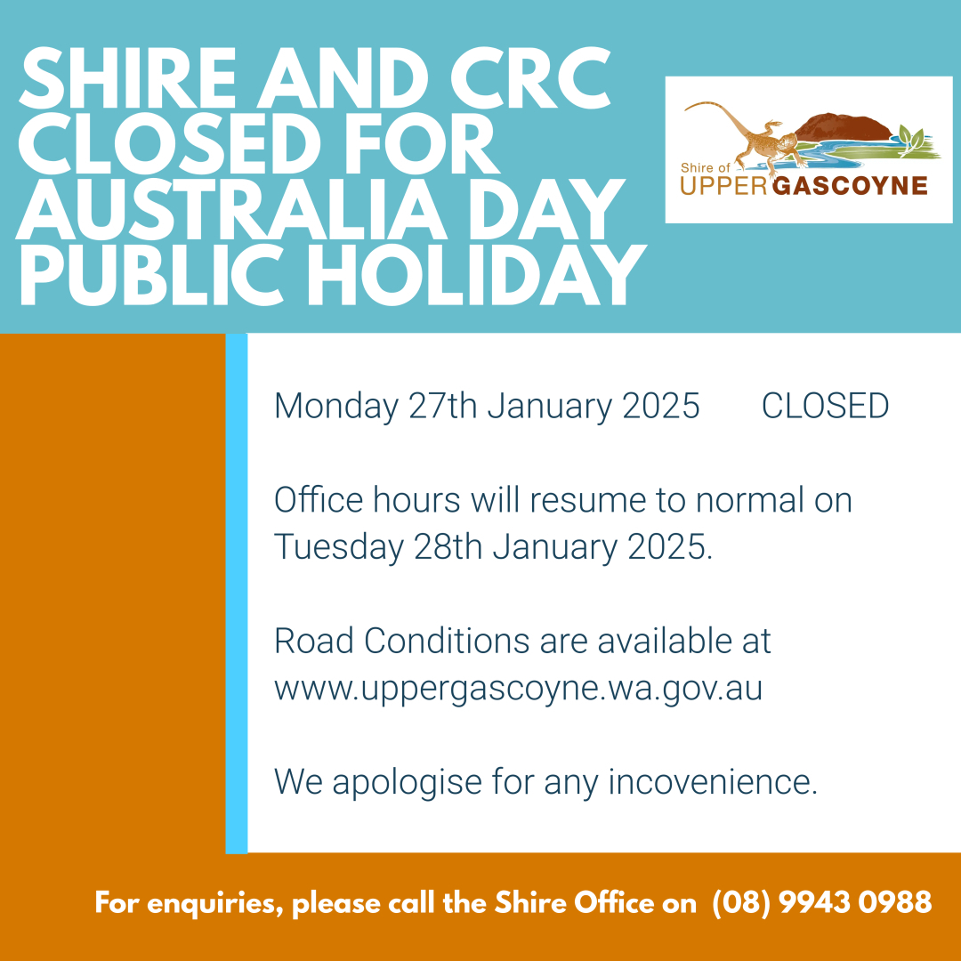 AUSTRALIA DAY PUBLIC HOLIDAY CLOSURE NOTICE